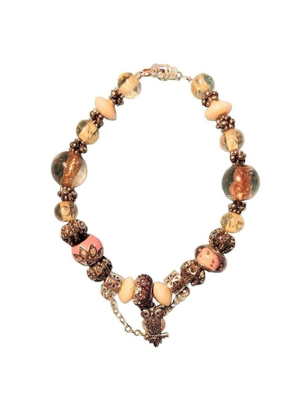 Hand Crafted Beaded Bracelet 8 1/2 Inch